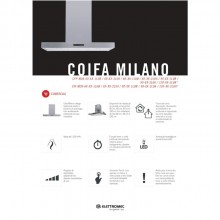 Coifa de Teto Para Ilha Milano 80cm Bivolt Elettromec